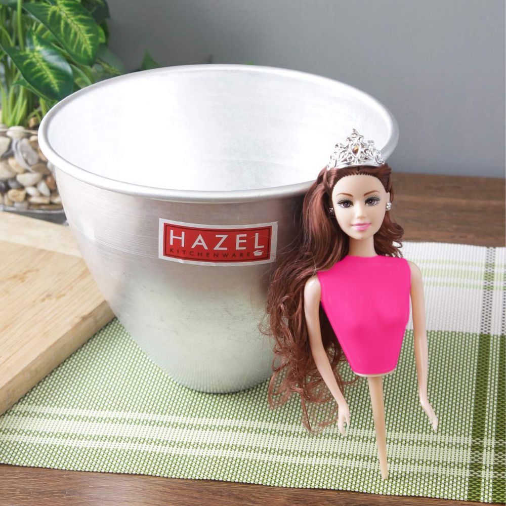 HAZEL Aluminium Doll Frock Cake Mould Set of 3 Small, Medium and Large