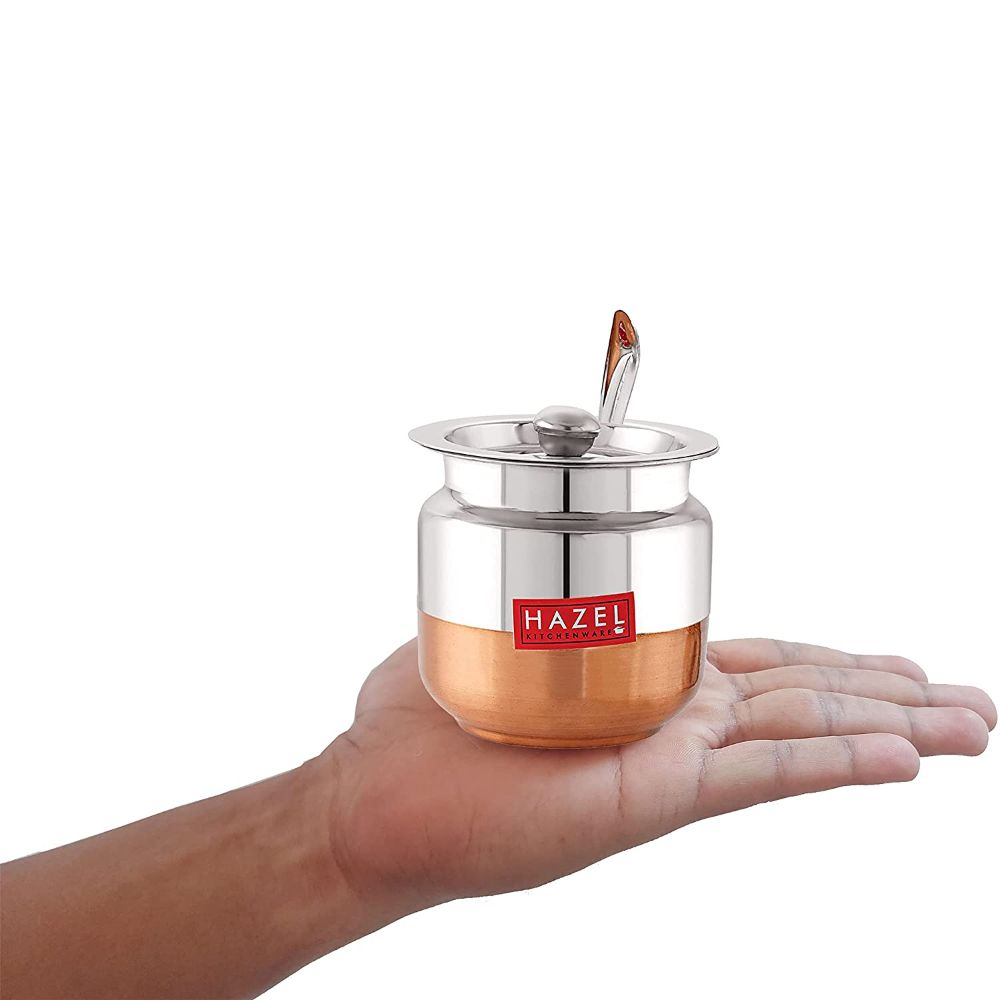 HAZEL Ghee Pot Copper bottom Premium - Small - Anarkali S2