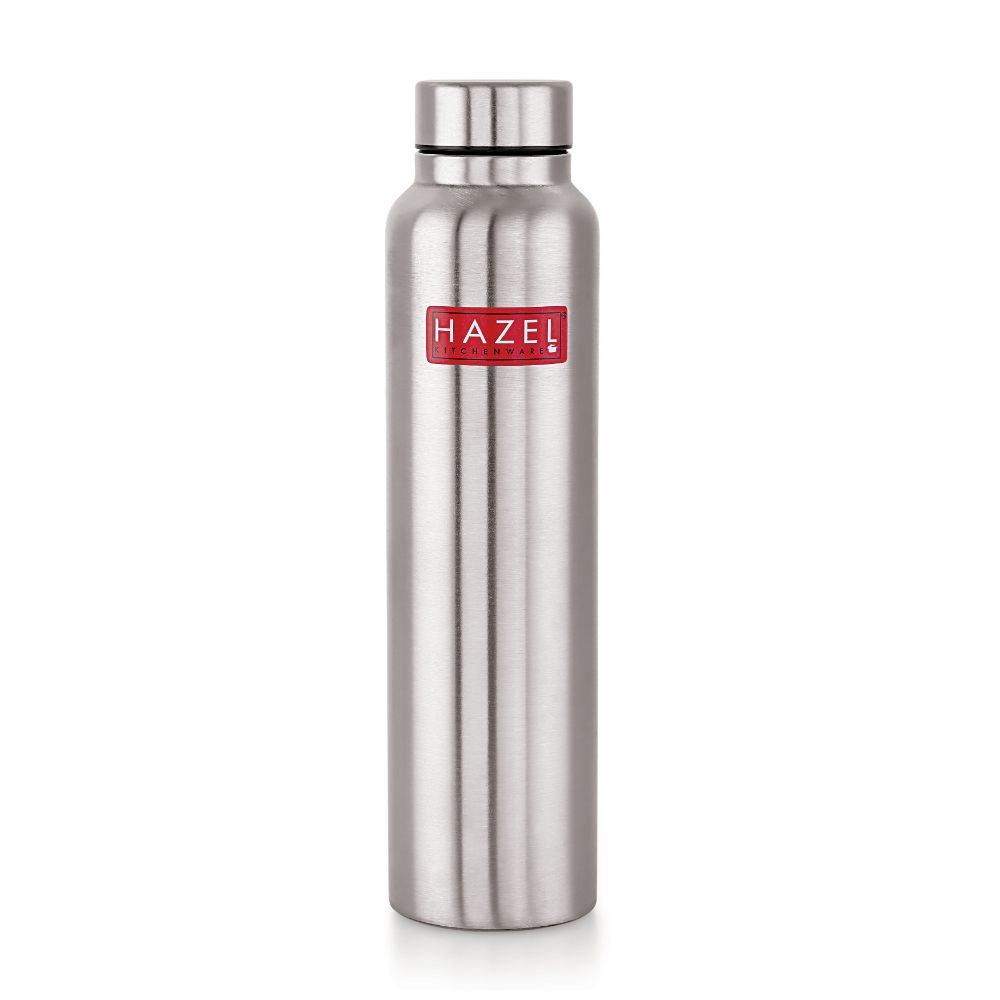 HAZEL Loch S2 Water Bottle 1.1 Litre | Stainless Steel Single Wall Fridge Water Bottle For Office | School | Trekking | Hiking | Travel, 1 Piece