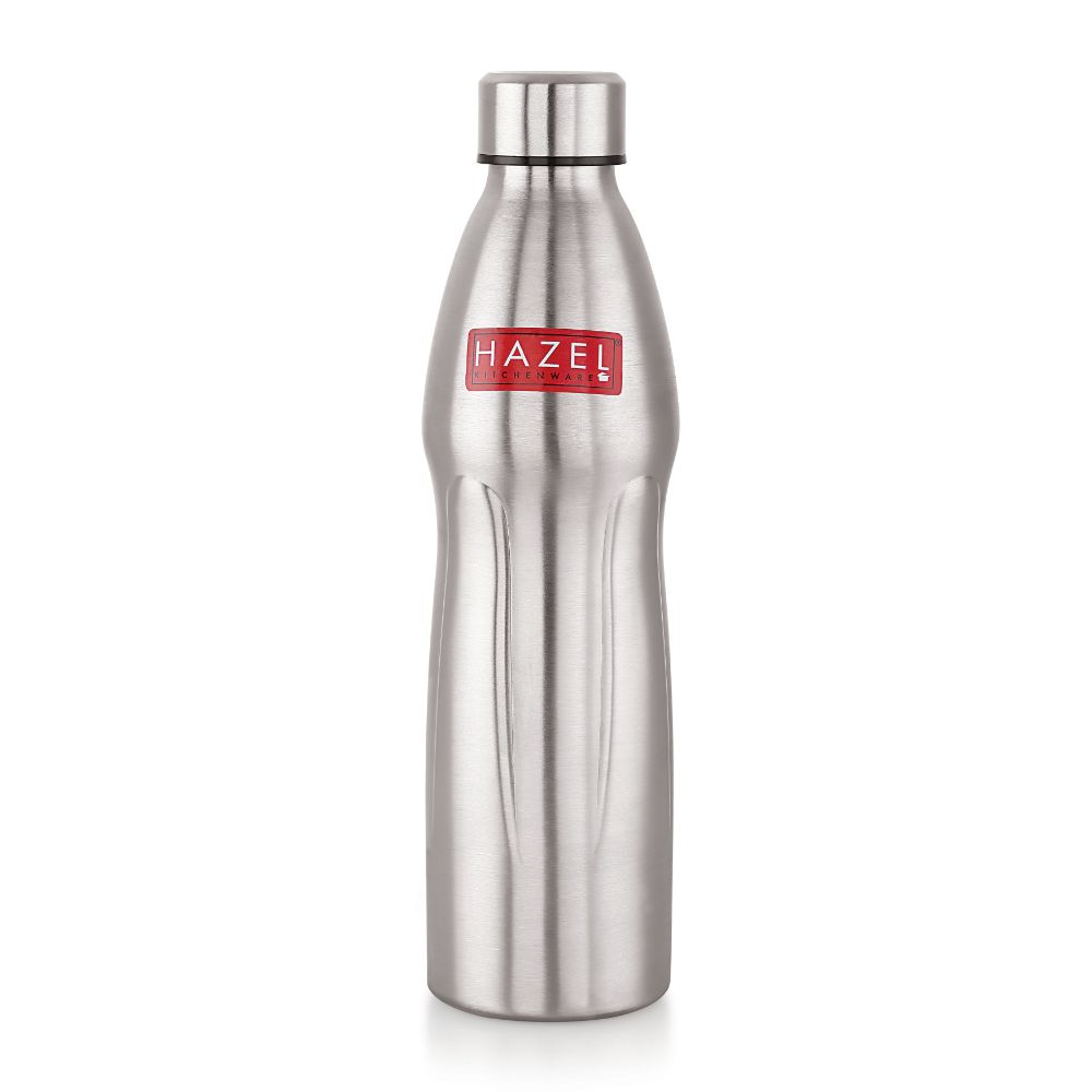 HAZEL Loch S4 Water Bottle 1.1 Litre | Stainless Steel Single Wall Fridge Water Bottle For Office | School | Trekking | Hiking | Travel, 1 Piece