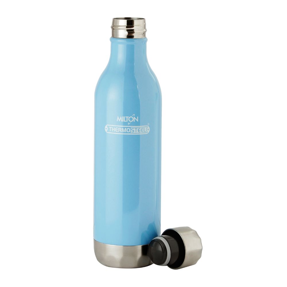 Milton BLISS 600 Thermosteel Vaccum Insulated Hot & Cold Water Bottle, 540 ml, Blue
