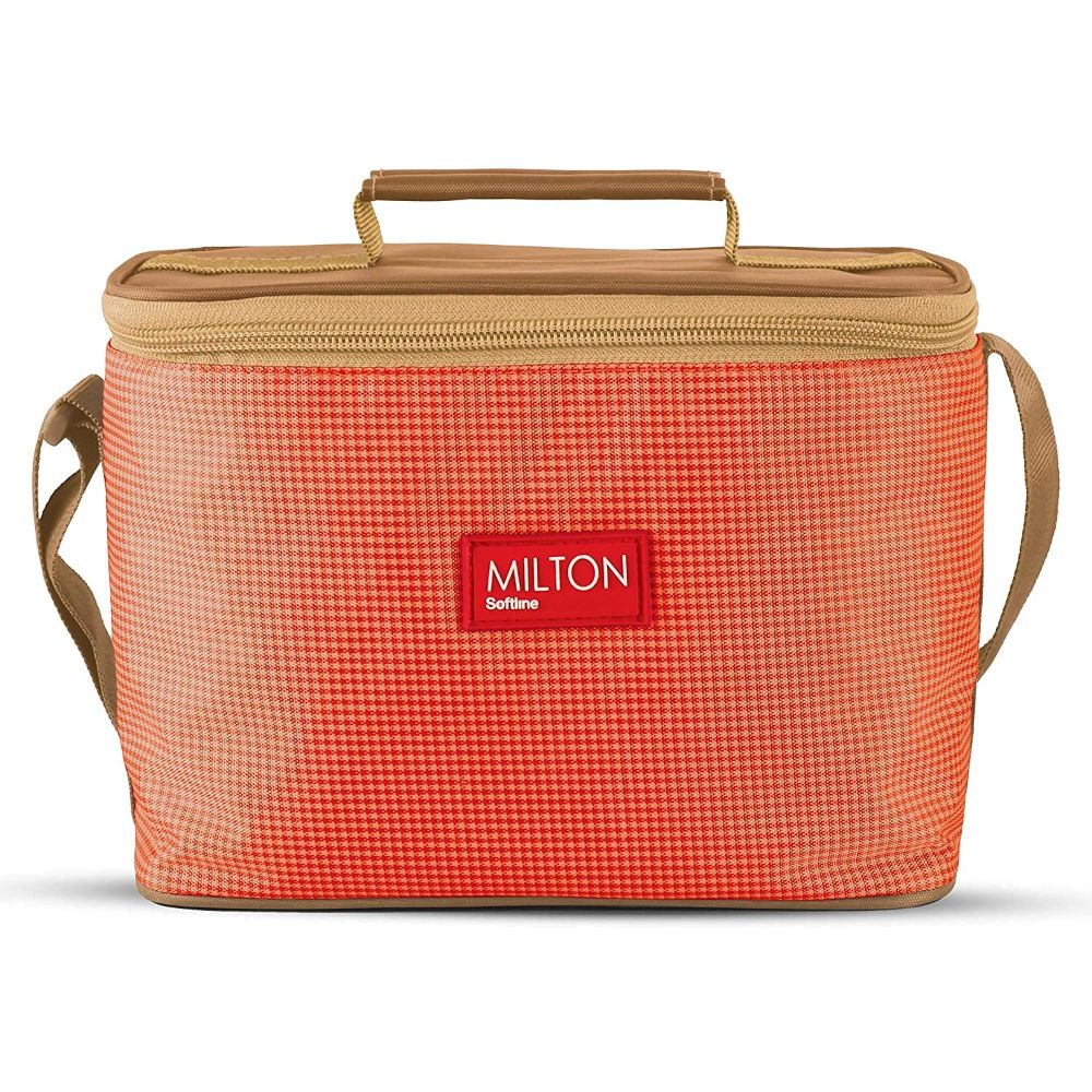 Milton DELICIOUS COMBO Stainless Steel Lunch Pack With Bag, Orange