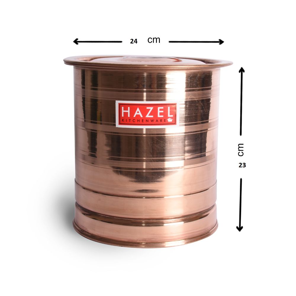 HAZEL Copper Water Storage Tank Pawali, 8 Litres