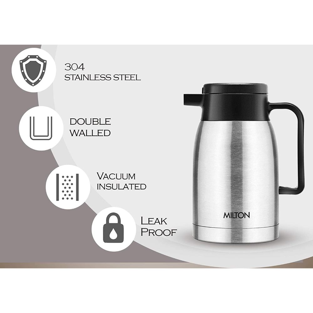 Milton Vacuum Flasks Omega Coffee Pot 500 ml, Steel Plain