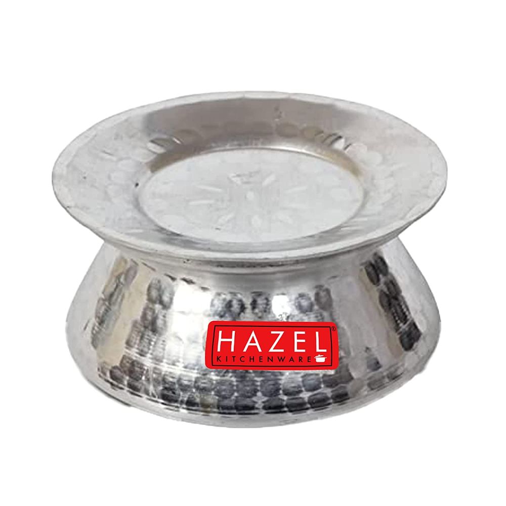 HAZEL Aluminium Hammered Finish Kadhai Handi, 950 ml, Silver