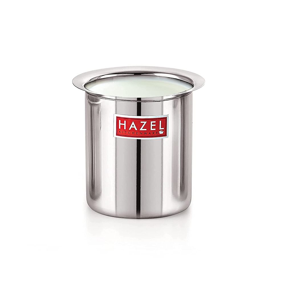 HAZEL Steel Milk Pot | Stainless Steel Milk Boiler Container | Milk Boiling Vessel Gunj for Kitchen, 3500 ML
