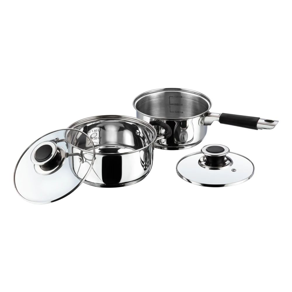 Vinod Cookware MasterChef Sauce Pan with Sauce Pot, Stainless Steel