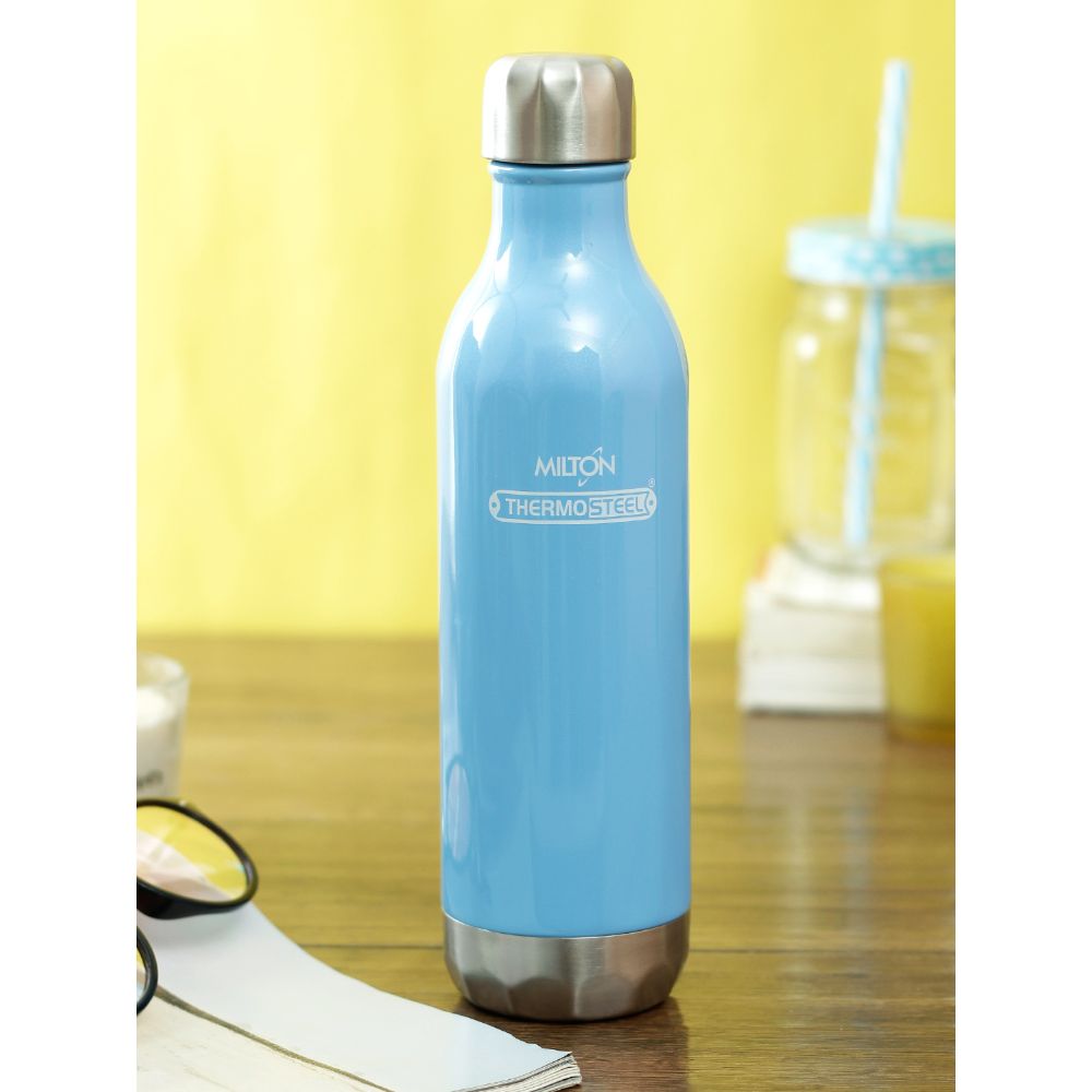 Milton BLISS 900 Thermosteel Vaccum Insulated Hot & Cold Water Bottle, 820 ml, Blue
