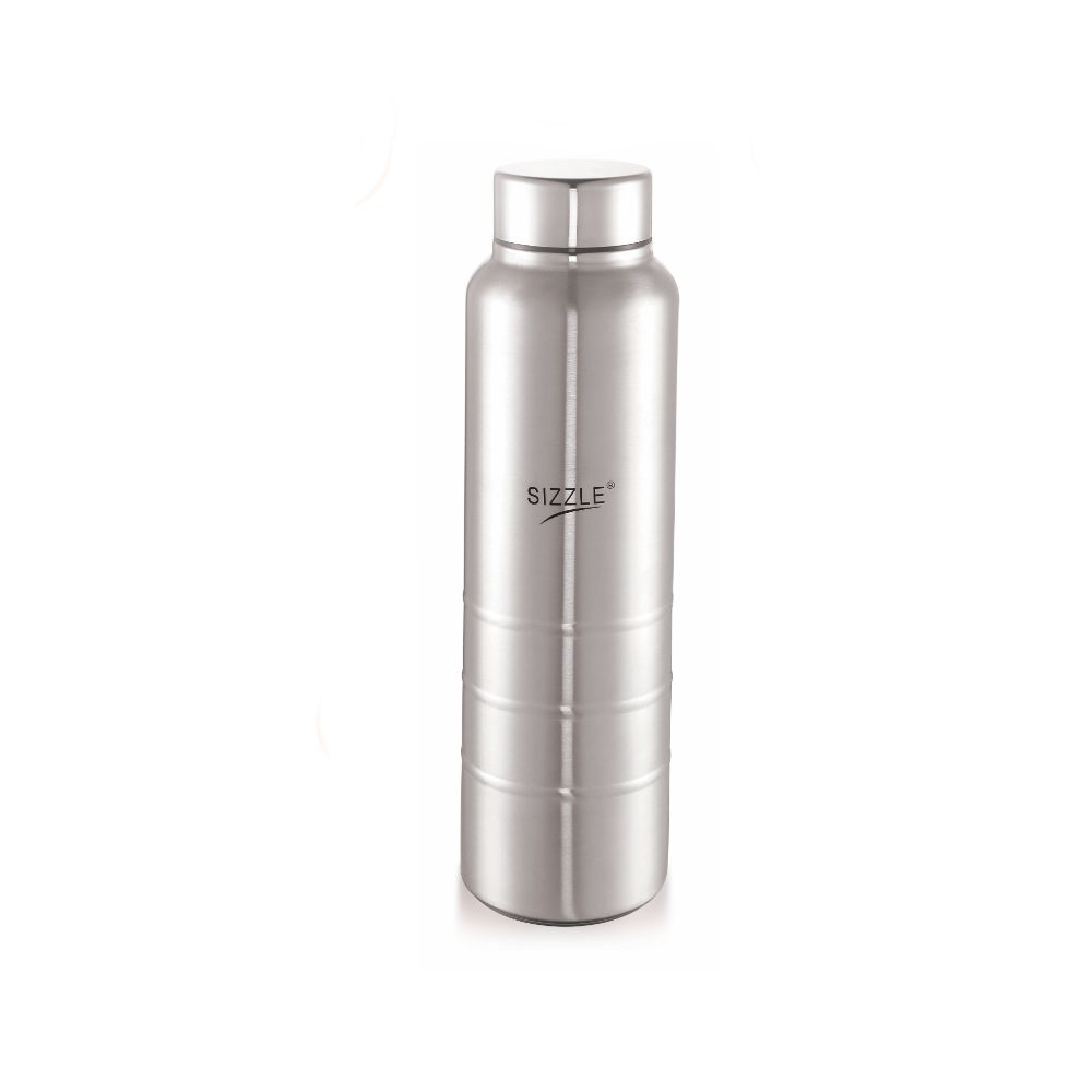 Sizzle New Design Unbreakable Stainless Steel Leak Proof Fridge Water Bottle, 1 pc, 1000 ml, Silver