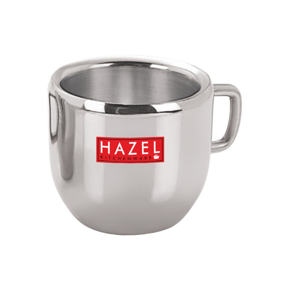 HAZEL Stainless Steel Green Tea Coffee Small Cute Cup, 1 Pc, 100 ml