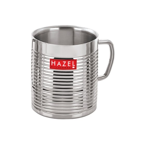 HAZEL Stainless Steel Green Tea Coffee Big Aishwarya Mug, 1 Pc, 300 ml