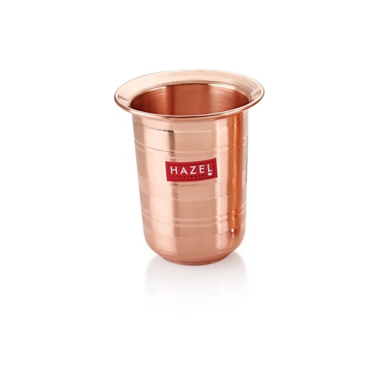 HAZEL Milky Copper Glass Tumbler, 300 ML