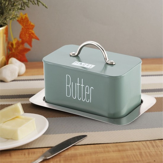 HAZEL Butter Box Container with Handle Lid | Butter Dish with Cover | Butter Storage Box for Storing 500 gram Butter, Food Grade Material