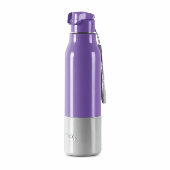 Milton Steel Sprint 900 Insulated Inner Stainless Steel Hot or Cold Leak Proof Water Bottle, 630 ML, Purple